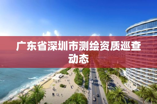 广东省深圳市测绘资质巡查动态