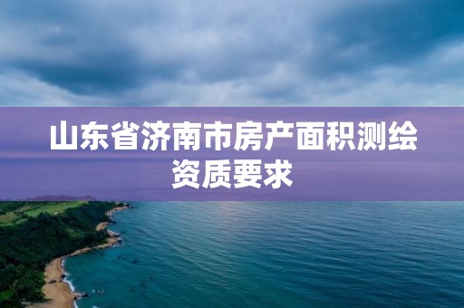 山东省济南市房产面积测绘资质要求