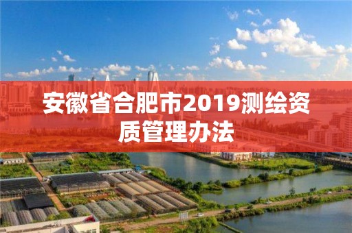 安徽省合肥市2019测绘资质管理办法