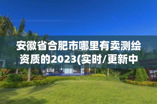 安徽省合肥市哪里有卖测绘资质的2023(实时/更新中)