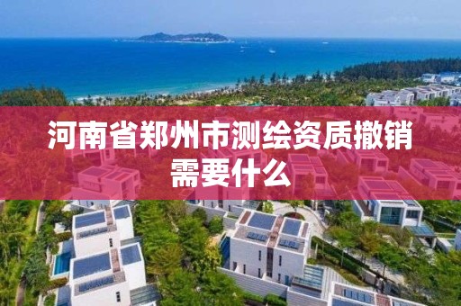 河南省郑州市测绘资质撤销需要什么