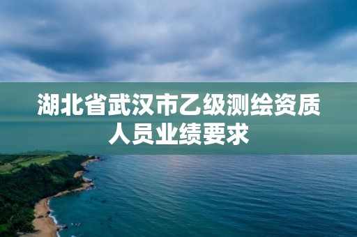 湖北省武汉市乙级测绘资质人员业绩要求