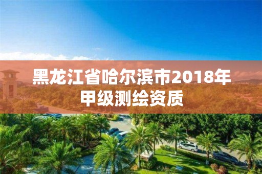 黑龙江省哈尔滨市2018年甲级测绘资质