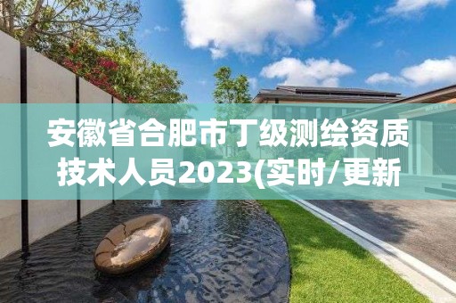 安徽省合肥市丁级测绘资质技术人员2023(实时/更新中)