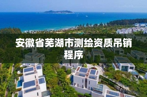 安徽省芜湖市测绘资质吊销程序