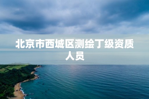 北京市西城区测绘丁级资质人员