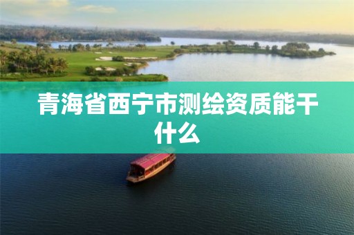 青海省西宁市测绘资质能干什么