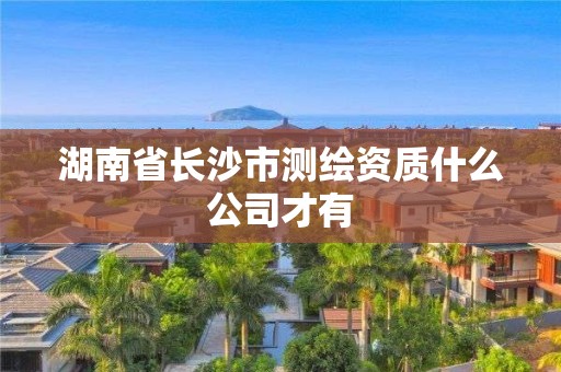 湖南省长沙市测绘资质什么公司才有