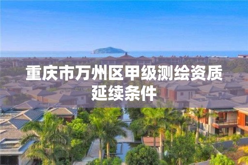 重庆市万州区甲级测绘资质延续条件