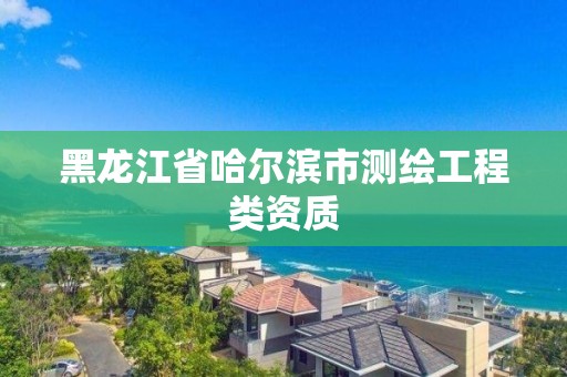 黑龙江省哈尔滨市测绘工程类资质