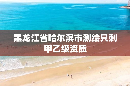 黑龙江省哈尔滨市测绘只剩甲乙级资质