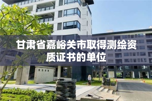 甘肃省嘉峪关市取得测绘资质证书的单位