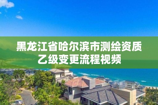 黑龙江省哈尔滨市测绘资质乙级变更流程视频