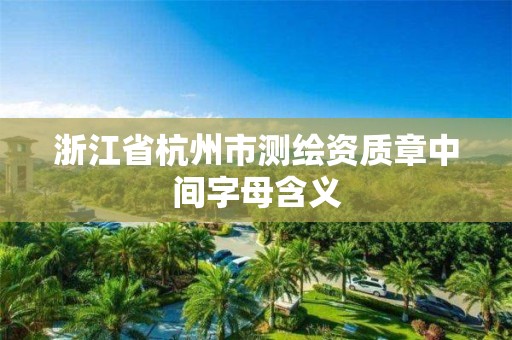 浙江省杭州市测绘资质章中间字母含义