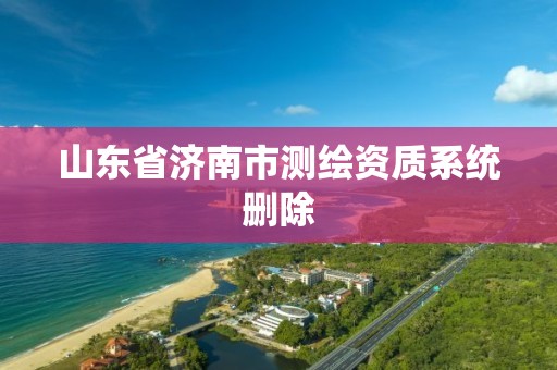 山东省济南市测绘资质系统删除