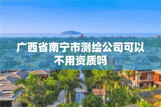 广西省南宁市测绘公司可以不用资质吗