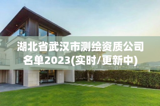 湖北省武汉市测绘资质公司名单2023(实时/更新中)