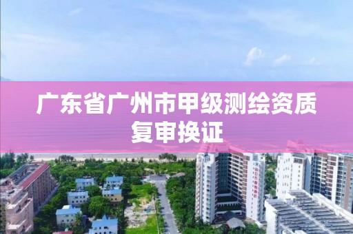 广东省广州市甲级测绘资质复审换证