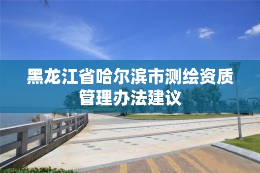 黑龙江省哈尔滨市测绘资质管理办法建议