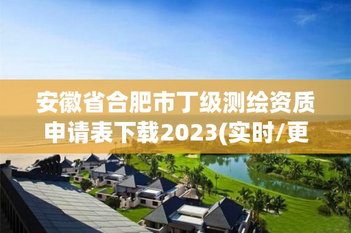 安徽省合肥市丁级测绘资质申请表下载2023(实时/更新中)