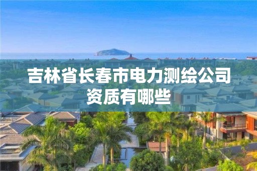 吉林省长春市电力测绘公司资质有哪些