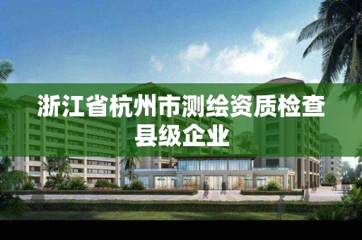 浙江省杭州市测绘资质检查县级企业