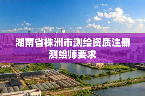 湖南省株洲市测绘资质注册测绘师要求