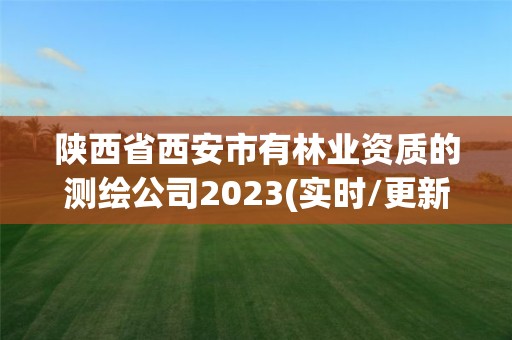 陕西省西安市有的测绘公司2023(实时/更新中)