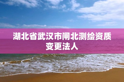 湖北省武汉市闸北测绘资质变更法人