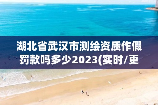 湖北省武汉市测绘资质作假罚款吗多少2023(实时/更新中)