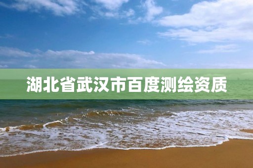 湖北省武汉市百度测绘资质