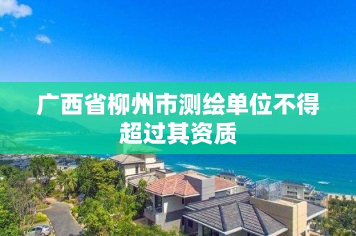 广西省柳州市测绘单位不得超过其资质