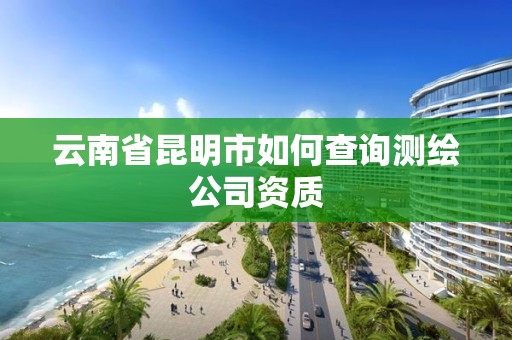 云南省昆明市如何查询测绘公司资质