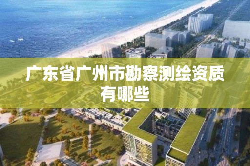 广东省广州市勘察测绘资质有哪些