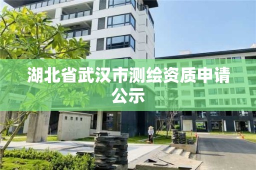 湖北省武汉市测绘资质申请公示