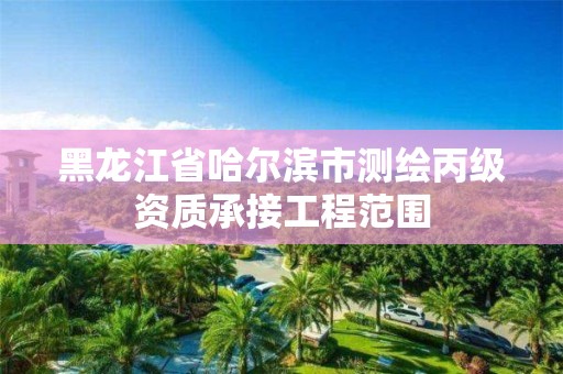 黑龙江省哈尔滨市测绘丙级资质承接工程范围