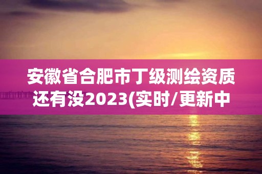 安徽省合肥市丁级测绘资质还有没2023(实时/更新中)