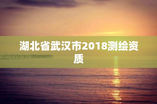 湖北省武汉市2018测绘资质