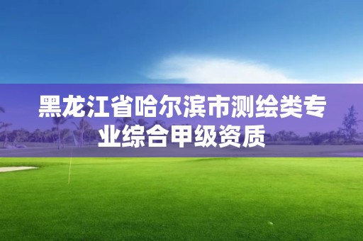 黑龙江省哈尔滨市测绘类专业综合甲级资质