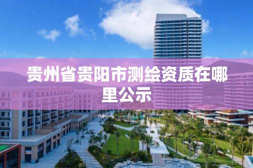 贵州省贵阳市测绘资质在哪里公示