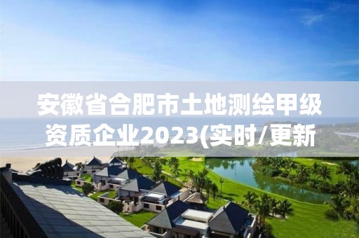 安徽省合肥市土地测绘甲级资质企业2023(实时/更新中)