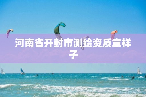 河南省开封市测绘资质章样子