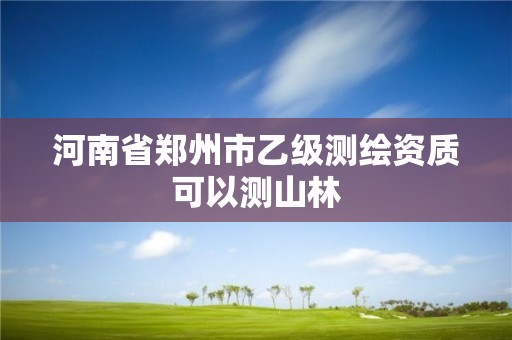 河南省郑州市乙级测绘资质可以测山林