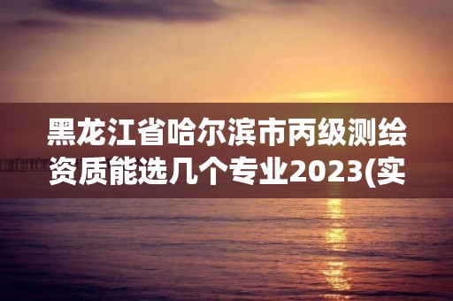 黑龙江省哈尔滨市丙级测绘资质能选几个专业2023(实时/更新中)