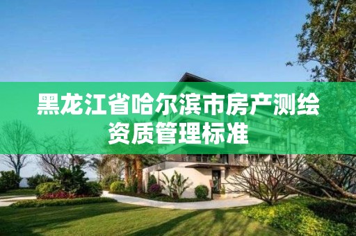 黑龙江省哈尔滨市房产测绘资质管理标准