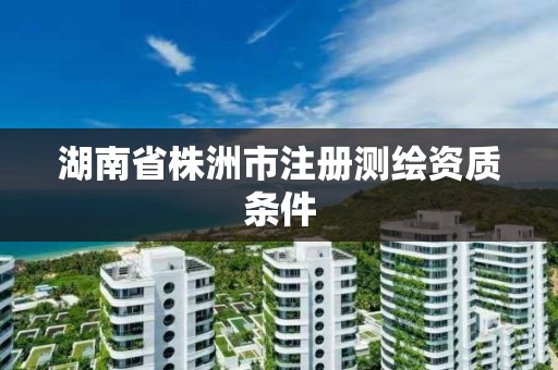 湖南省株洲市注册测绘资质条件