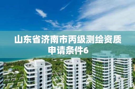 山东省济南市丙级测绘资质申请条件6