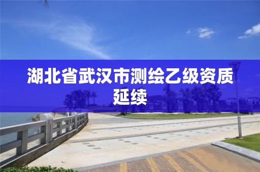 湖北省武汉市测绘乙级资质延续