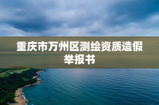 重庆市万州区测绘资质造假举报书