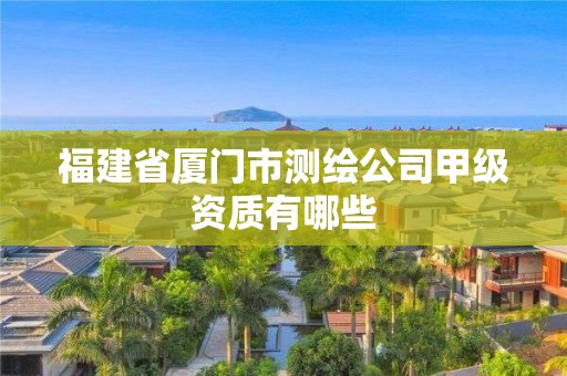 福建省厦门市测绘公司甲级资质有哪些